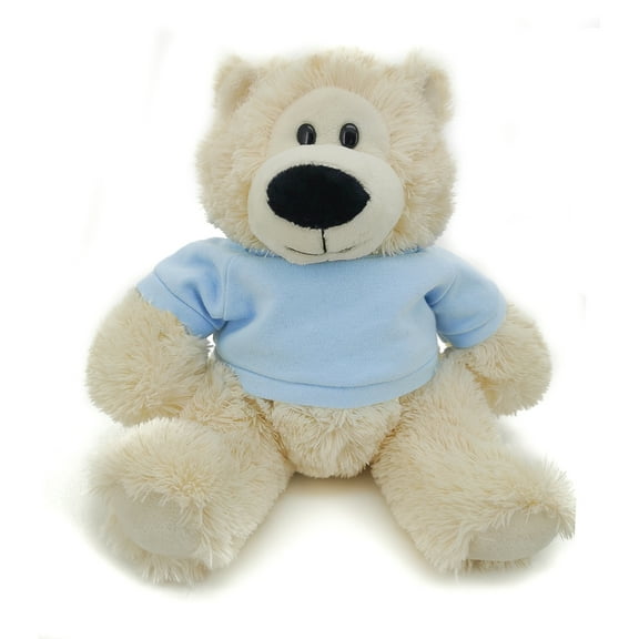 Made by Aliens Cream Sophie Bear 12 Inch, Stuffed Animal Personalized Gift - Custom Text on Shirt - Great Present for Mothers Day, Valentine Day, Graduation Day, Birthday