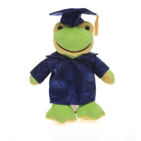 Made by Aliens Frog Plush Stuffed Animal Toys Present Gifts for Graduation Day, Personalized Text, Name or Your School Logo on Gown, for Kids 12 Inches