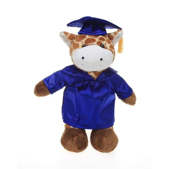 Made by Aliens Giraffe Plush Stuffed Animal Toys Present Gifts for Graduation Day, Personalized Text, Name or Your School Logo on Gown, Best for Any Grad School Kids 12 Inches