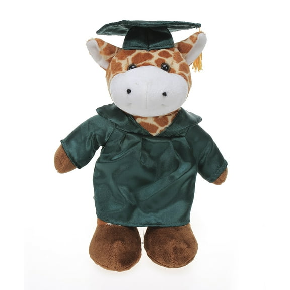 Made by Aliens Giraffe Plush Stuffed Animal Toys Present Gifts for Graduation Day, Personalized Text, Name or Your School Logo on Gown, Best for Any Grad School Kids 12 Inches