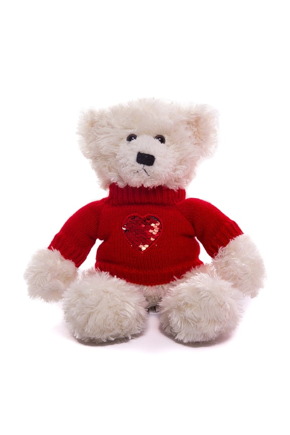Personalized Brandon Teddy Bear- Stuffed Animal Plush Toy- with Love Heart Sweater-Perfect Gift for Valentine Day-Graduation Day-Birthday 12 inches (Maroon)