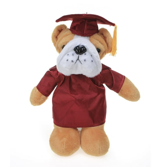Made by Aliens Personalized Bulldog Stuffed Animal Plush Toy  Perfect Gift for Graduation Name or Your School Logo on Gown, Best for Any Grad School Kids 12 Inches