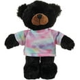 thumbnail image 1 of Made by Aliens 8 Inch Floppy Black Bear with Tee Plush Stuffed Animal Personalized Gift - Custom Text on Shirt - Great Present for Mothers Day, Valentine Day, Graduation Day, Birthday (Tyedye), 1 of 1