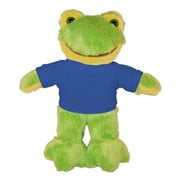 Made by Aliens Personalized Floppy Frog with Tee Stuffed Animal Plush Toy -Custom Text on Shirt - Perfect Gift for Valentine Day- Graduation Day-Birthday -8 inches (Royal Blue)