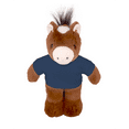 thumbnail image 1 of Made by Aliens Personalized Floppy Horse -with Navy-Blue Tee- Stuffed Animal Plush Toy-Custom Text on Shirt -Perfect Gift for Valentine Day- Graduation Day- Birthday-8 inches, 1 of 1