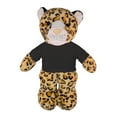 thumbnail image 1 of Made by Aliens Personalized Floppy Leopard-with Tee- Stuffed Animal Plush Toy- Custom Text on Shirt-Perfect Gift for- Valentine Day- Graduation Day- Birthday 8 inches (Black), 1 of 1