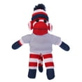 thumbnail image 1 of Made by Aliens 10 Inch Patriot Sock Monkey with Tee Plush Stuffed Animal Personalized Gift - Custom Text on Shirt - Great Present for Mothers Day, Valentine, Graduation, Birthday (Heather-Gray), 1 of 1