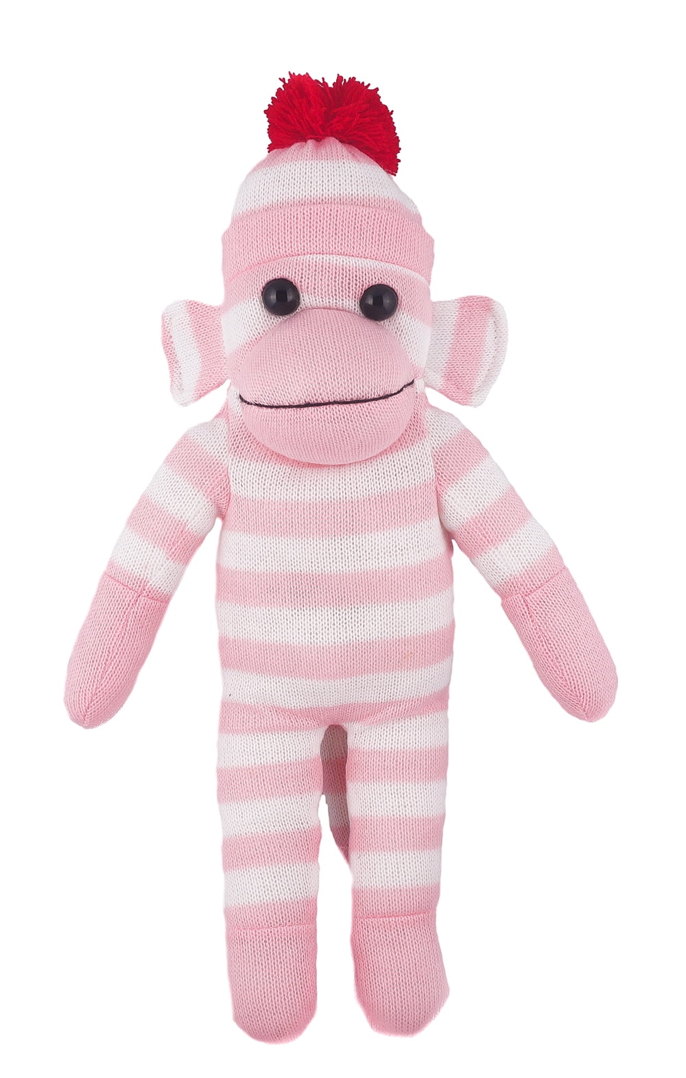Made by Aliens Personalized Floppy Original Pink Sock Monkey Stuffed