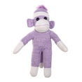 thumbnail image 1 of Made by Aliens 10 Inch Purple Sock Monkey with Tee Plush Stuffed Animal Personalized Gift - Custom Text on Shirt - Great Present for Mothers Day, Valentine Day, Graduation Day, Birthday (Purple), 1 of 1