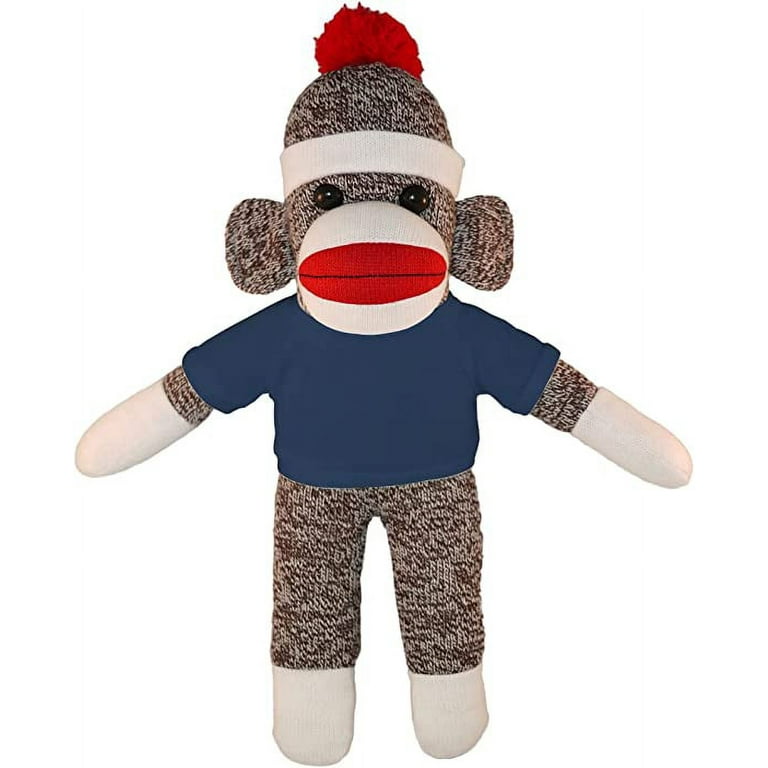 Made by Aliens Personalized Floppy Original Sock Monkey with Tee - Main Image