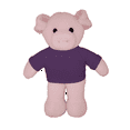 thumbnail image 1 of Made by Aliens 8 Inch Floppy Pig with Tee Plush Stuffed Animal Personalized Gift - Custom Text on Shirt - Great Present for Mothers Day, Valentine Day, Graduation Day, Birthday (Purple), 1 of 1