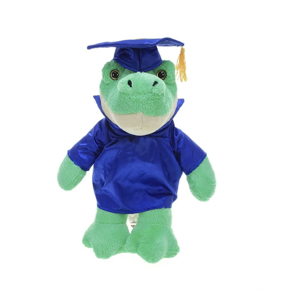 Made by Aliens Personalized Gator Stuffed Animal Plush Toy  Perfect Gift for Graduation Name or Your School Logo on Gown, Best for Any Grad School Kids 12 Inches