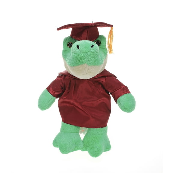 Made by Aliens Personalized Gator Stuffed Animal Plush Toy Perfect Gift for Graduation Name or Your School Logo on Gown, Best for Any Grad School Kids 12 Inches