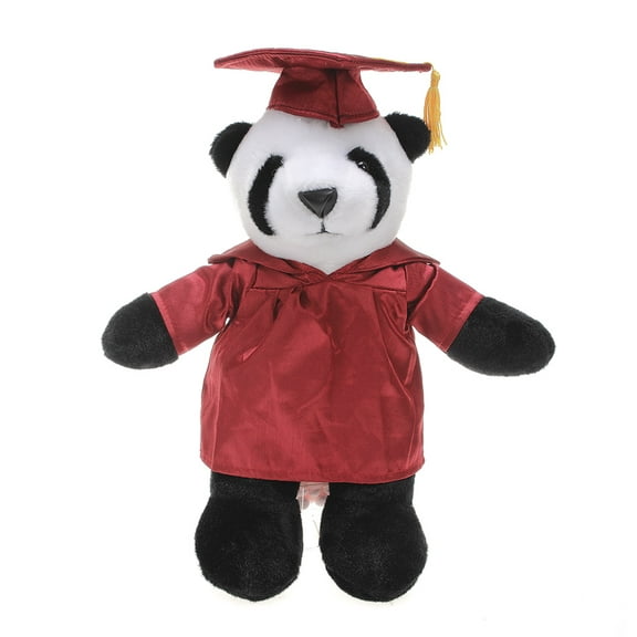 Made by Aliens Personalized Panda Stuffed Animal Plush Toy Perfect Gift for Graduation Name or Your School Logo on Gown, Best for Any Grad School Kids 12 Inches