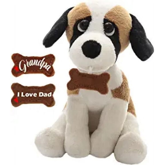 Made by Aliens Personalized Pawpal Dog -Stuffed Animal Plush Toy-Custom Text on Bone-Perfect Gift for Valentine day- Graduation day- Birthday- 7 inches (Begal)
