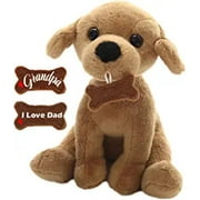 Made by Aliens Personalized Pawpal Dog -Stuffed Animal Plush Toy-Custom Text on Bone-Perfect Gift for Valentine day- Graduation day- Birthday- 7 inches Labrador