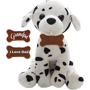 Made by Aliens Personalized Pawpal Dog -Stuffed Animal Plush Toy-Custom Text on Bone-Perfect Gift for Valentine day- Graduation day- Birthday- 7 inches (Dalmatian)
