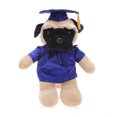 thumbnail image 1 of Made by Aliens Personalized Pug Stuffed Animal Plush Toy – Perfect Gift for Graduation Name or Your School Logo on Gown, Best for Any Grad School Kids 12 Inches, 1 of 1