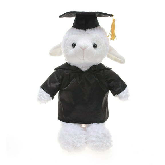 Made by Aliens Personalized Sheep Stuffed Animal Plush Toy  Perfect Gift for Graduation Name or Your School Logo on Gown, Best for Any Grad School Kids 12 Inches