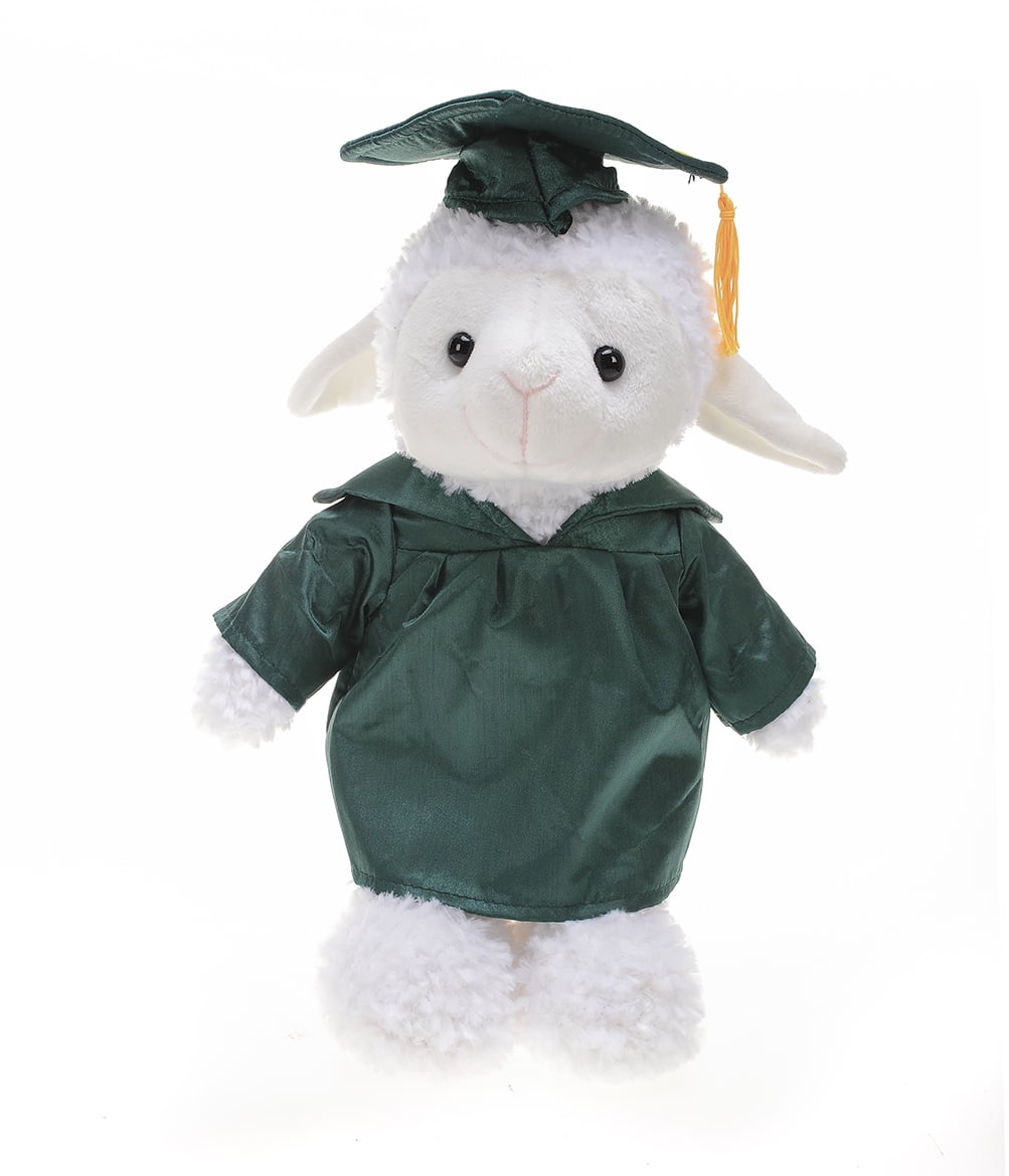 Made by Aliens Personalized Sheep Stuffed Animal Plush Toy Perfect Gift for Graduation Name or Your School Logo on Gown, Best for Any Grad School Kids 12 Inches