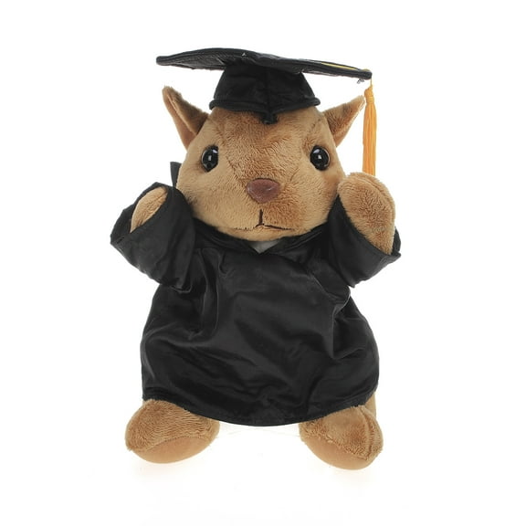 Made by Aliens Personalized Squirrel Stuffed Animal Plush Toy Perfect Gift for Graduation Name or Your School Logo on Gown, Best for Any Grad School Kids 12 Inches