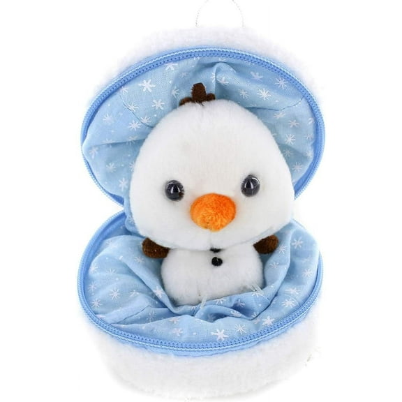 Made By Aliens Snowball Zip up Surprise Egg Stuffed Animal – 6 inch – Cute and Soft Plush Toy Assortment for Friends Family All Ages – Spring Easter Birthday Christmas (Snowman)