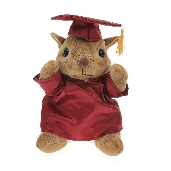 Made by Aliens Squirrel Plush Stuffed Animal Toys Present Gifts for Graduation Day, Personalized Text, Name or Your School Logo on Gown, Best for Any Grad School Kids 12 Inches