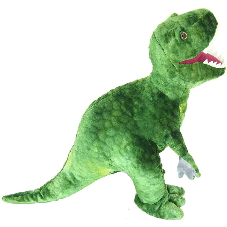 Made by Aliens Dinosaur Stuffed Animal Toy- Cute Soft 16.5 Green Plush T-Rex Tyrannosaurus Dinosaur Gift for Kids.