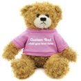 thumbnail image 1 of Made By Alien’s Realistic Stuffed Animals Soft Plush Toy- 12 Inch Personalized Gift for Birthday, Valentine’s day (Beige Teddy Bear Pink Shirt), 1 of 6