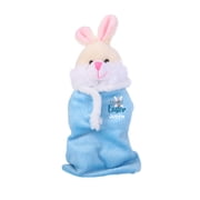 Made By Aliens Easter Bunny Stuffed Animal Sleep Bag Easter Boy Girl Soft Lovely Realistic Sitting Plush Toys Personalized Gift - Custom Text on Bag 12 Inches
