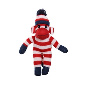 Made By Aliens Personalized Floppy Original Red Sock Monkey Stuffed Animal Plush Toy- Perfect Gift For Valentine Day- Graduation Day- Birthday- 16 inches