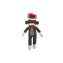 Made By Aliens Personalized Floppy Original Sock Monkey Stuffed Animal Plush Toy -With Tie-Perfect Gift For Kids- Babies- Teens- Girls and Boys 6 Inches