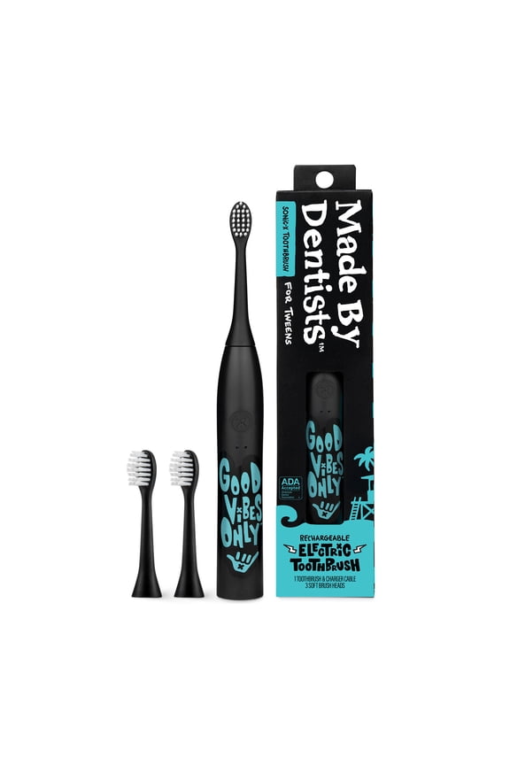 Sonic X Electric Toothbrush for Tweens with 3 Brush Heads, Ages 8+ - Good Vibes Only