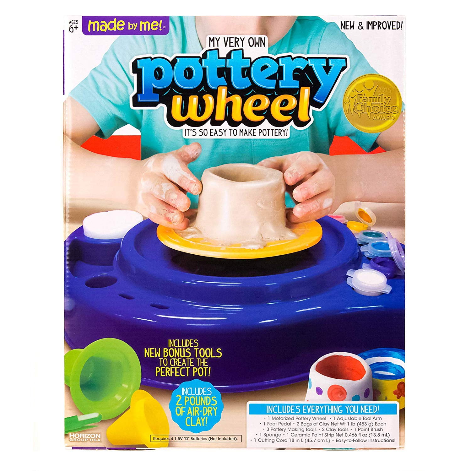 Made By Me My Very Own Pottery Wheel Kit, Holiday Gift for Kids, Ages 8+