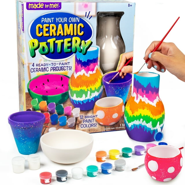 Made By Me Paint Your Own Ceramic Pottery Art Kit, Boys and Girls