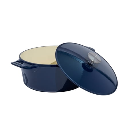 Made In Cookware - Dutch Oven 5.5 Quart - Blue - Enameled Cast Iron - Exceptional Heat Retention & Durability - Professional Cookware - Crafted in France - Induction Compatible