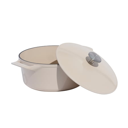 Made In Cookware - Dutch Oven 5.5 Quart - Linen - Enameled Cast Iron - Exceptional Heat Retention & Durability - Professional Cookware - Crafted in France - Induction Compatible