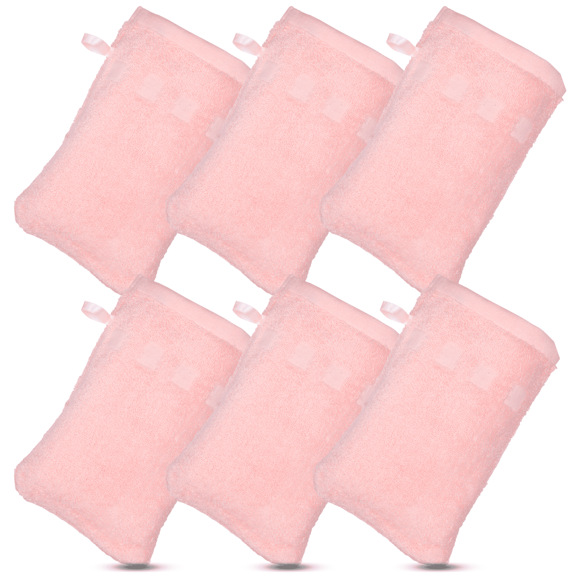 Made Easy Kit Bath Mitts Package of 6 (6" x 9") European Style