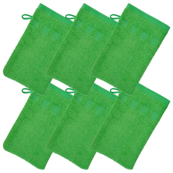 Made Easy Kit Bath Mitts - Package of 6 - (6" x 9") European Style Washcloth with Loop