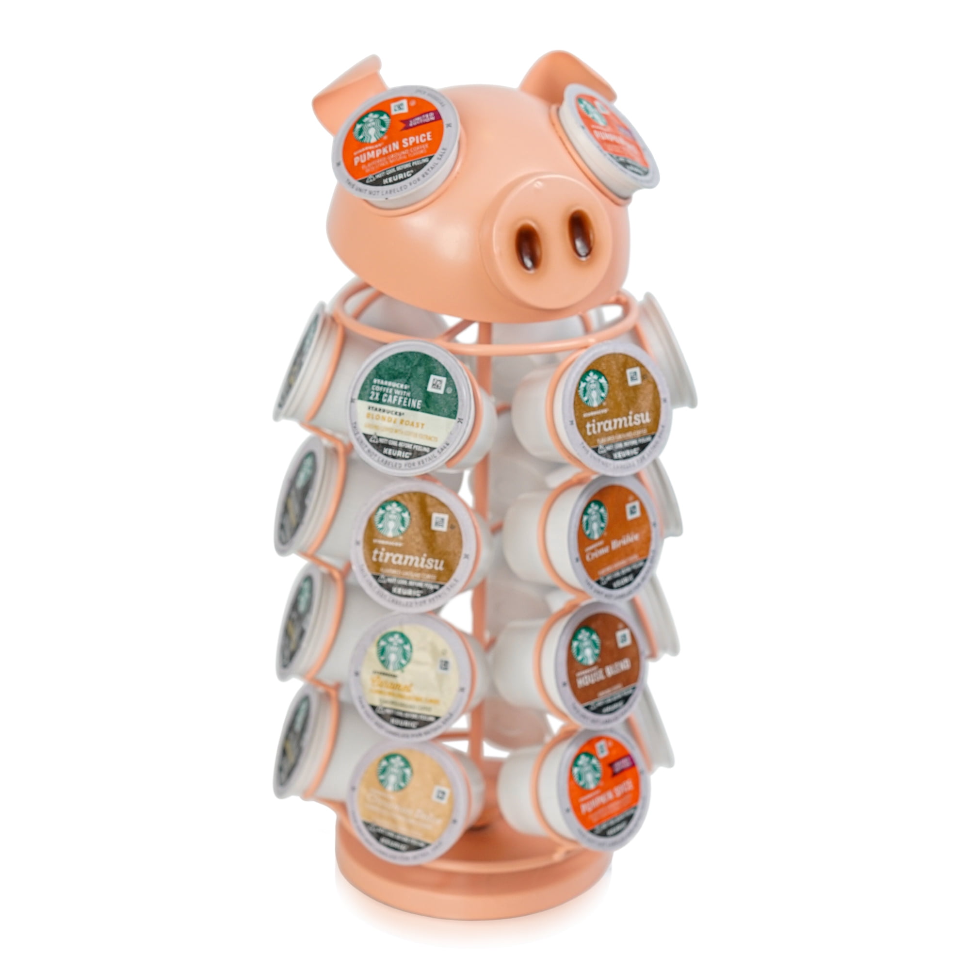 Pink Pig Metal Carousel Coffee Pod Holder