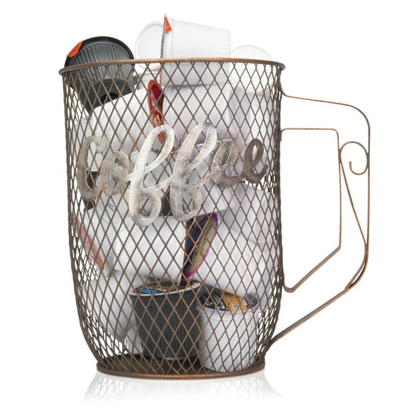 Made Easy Kit Coffee Pod Organizer - Home Coffee Bar Functional Décor - Café Station Countertop Storage Accessories