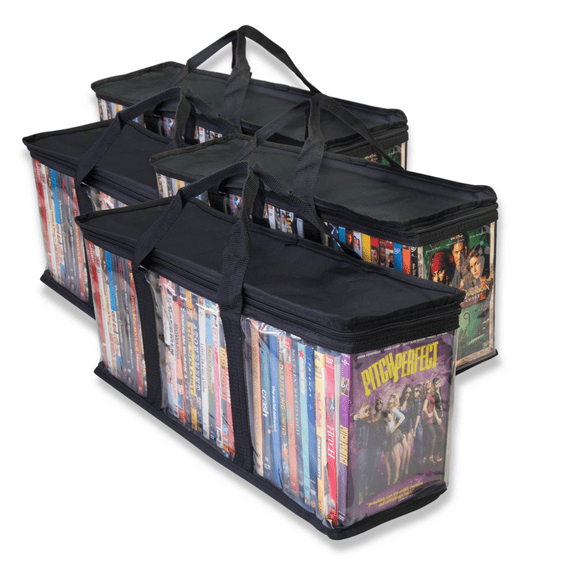 Made Easy Kit DVD, Blu-Ray, Games Cases - Storage Container Organizer - 4 Storage Bags 40 DVD Each (160 Total)