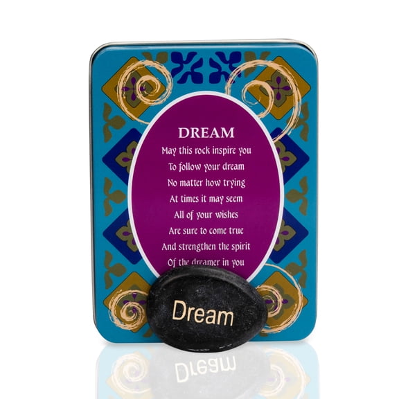 Made Easy Kit Decorative Metal Gift Box with Inspirational Stone of Sentiment and Unique Poem to Match Theme