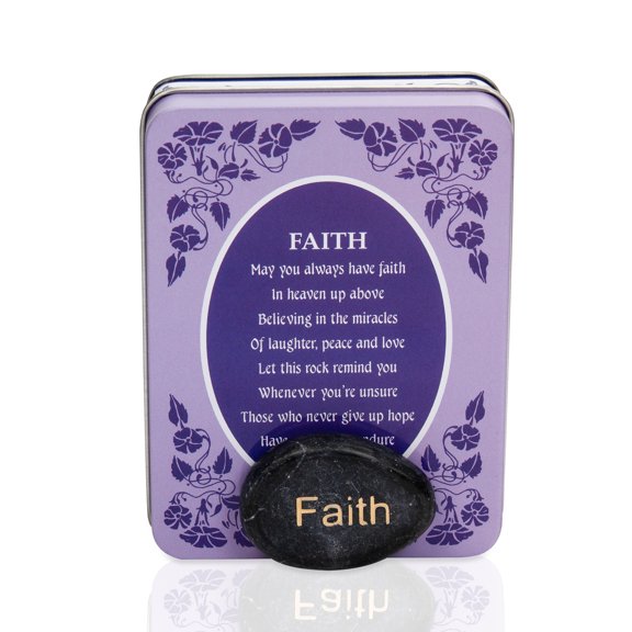 Made Easy Kit Decorative Metal Gift Box with Inspirational Stone of Sentiment and Unique Poem to Match Theme