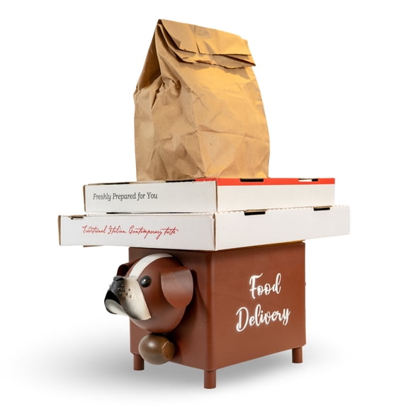 Made Easy Kit Food Delivery Outdoor Functional Décor Metal and Wood Box for Designated Food Order Reception Location