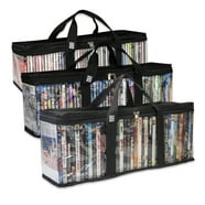 Made Easy Kit DVD/CD Storage Bag Case - Clear, Stackable Disk Holder ...