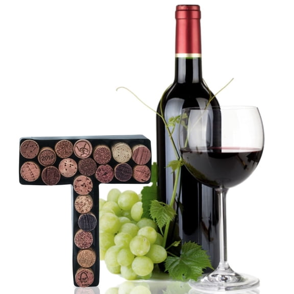Made Easy Kit Metal Letter Wine Cork Keepsake Saver & Holder Monogram w/Free Wall Mount Kit A-Z