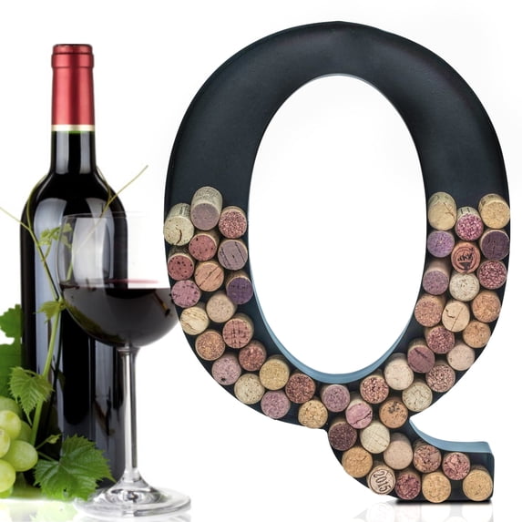 Made Easy Kit Metal Letter Wine Cork Keepsake Saver & Holder Monogram w/Free Wall Mount Kit A-Z