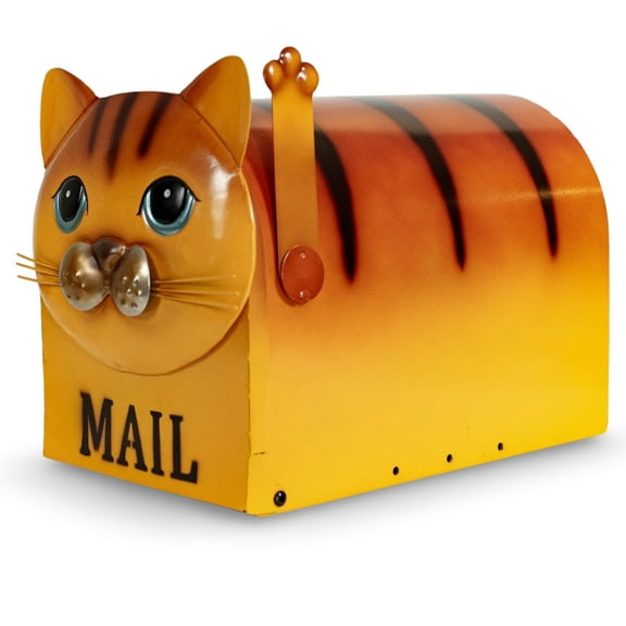 Made Easy Kit Metal Mailbox Animal Design - Fast Straight Forward Post Mounting Bracket Install - Durable All Weather Rust Resistant - Letters, Mail, Small Packages