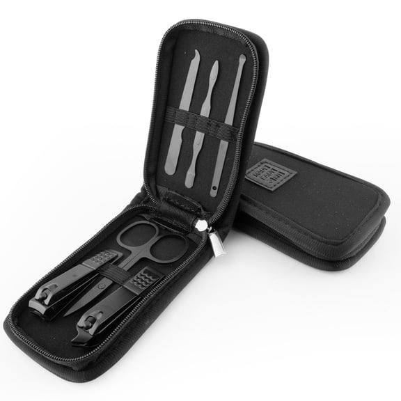 Made Easy Kit Nail Clipper Set 7-Piece Portable Manicure & Grooming Kit with Stainless Steel Tools in Neoprene Case Stay Organized, Purse-Friendly, Travel Essential for Women & Men